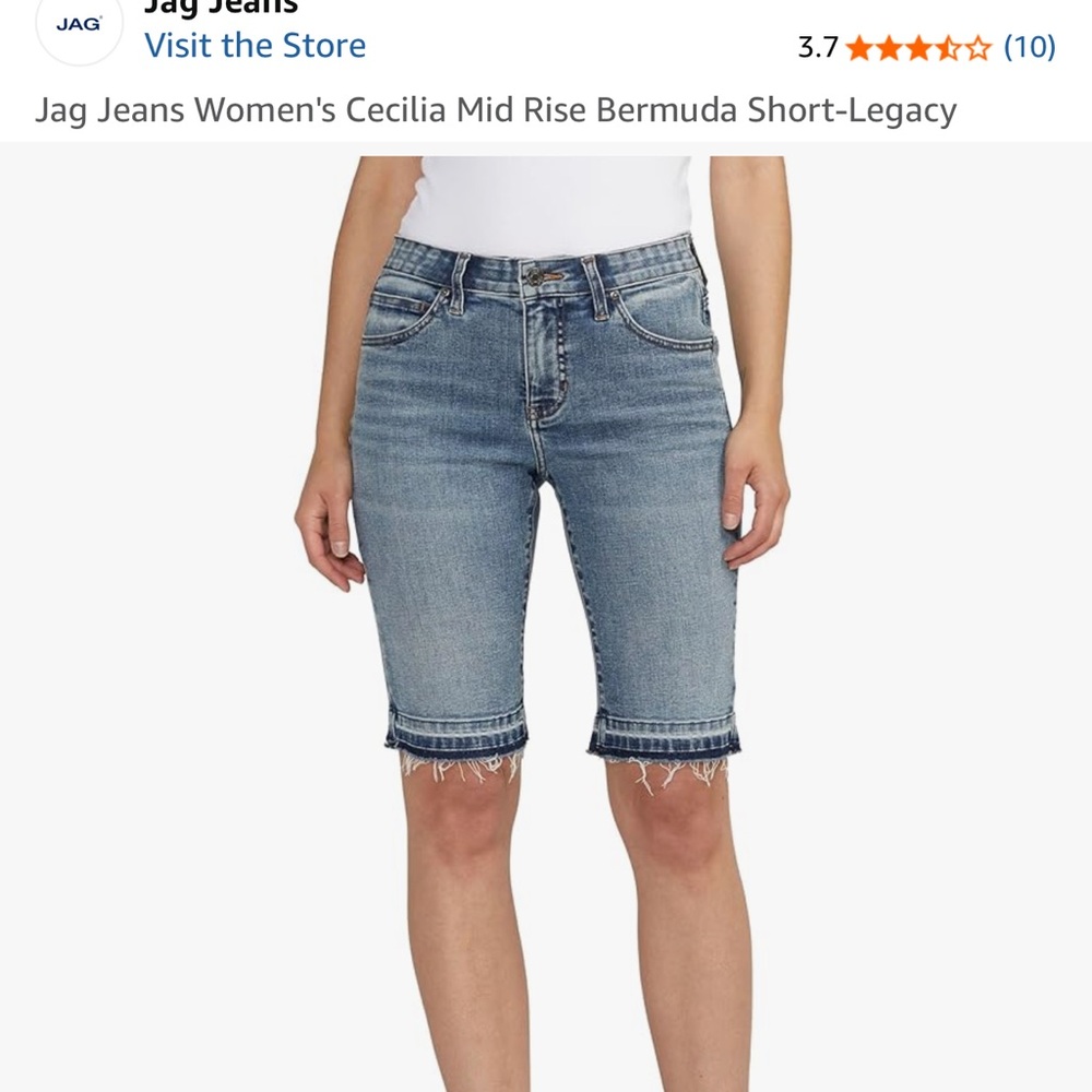 🌼 3/$20 mix & match Jag Jeans Women's Blue Denim Bermuda Shorts 14 - NWT!